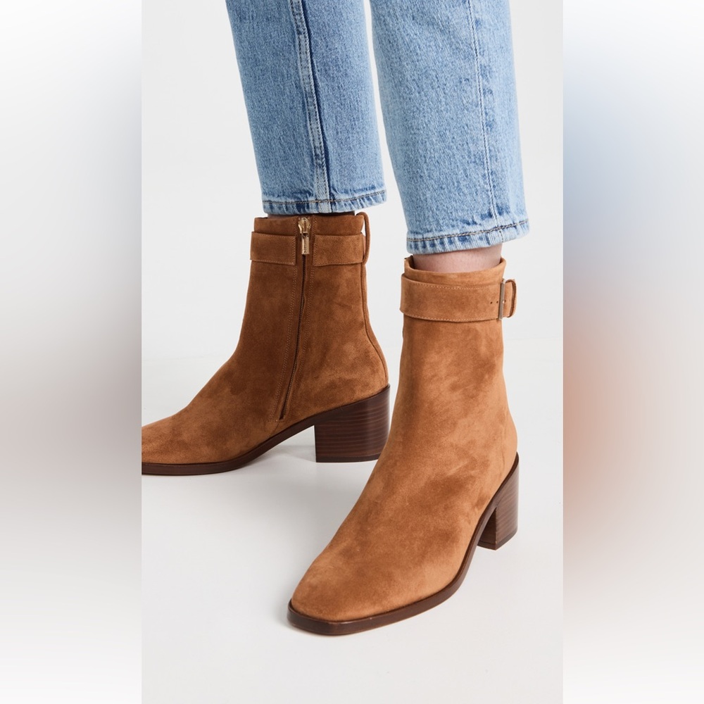 NWT Clergerie Tao booties ankle boots suede brown tan, size 7.5